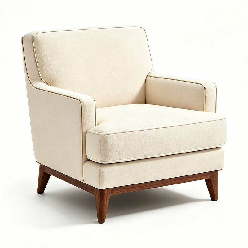 Fixed Wood Leg Armchair