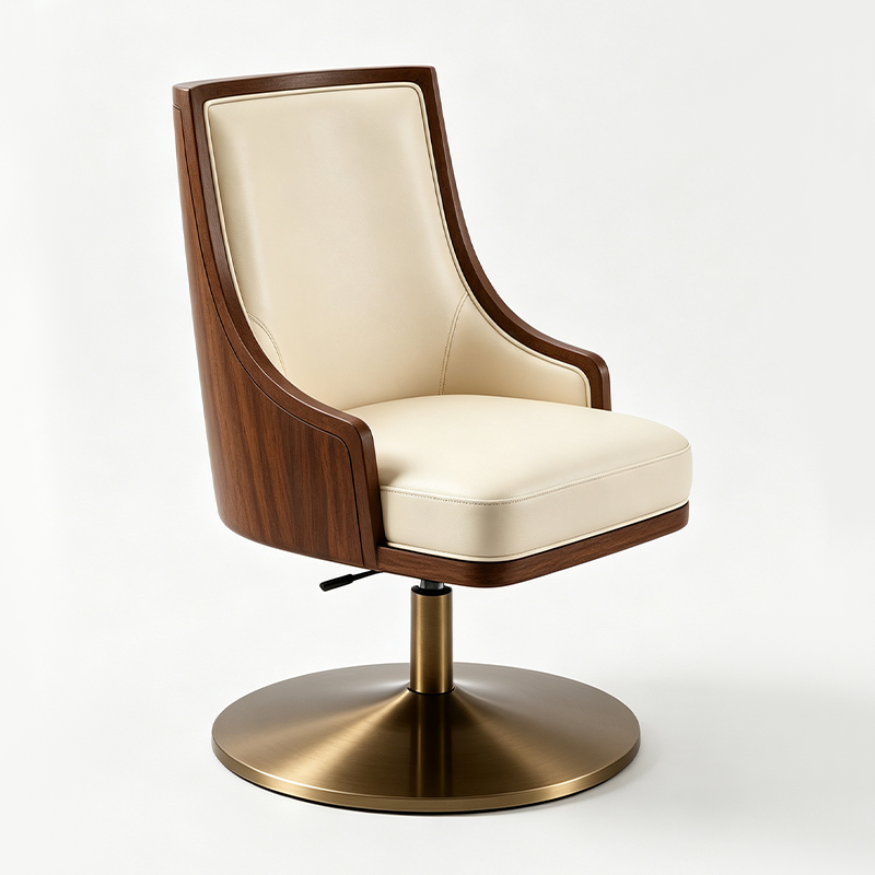 Casterless Swivel Guest Room Desk Chair