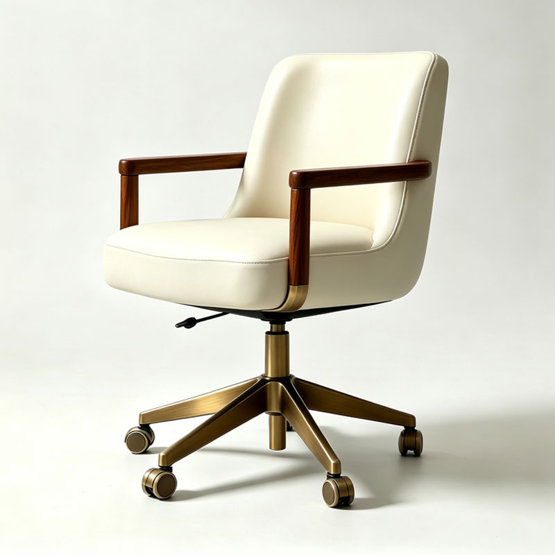 Swvel Guest Desk Chair with Rollers