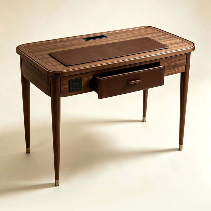 Dark Walnut Desk with Drawer