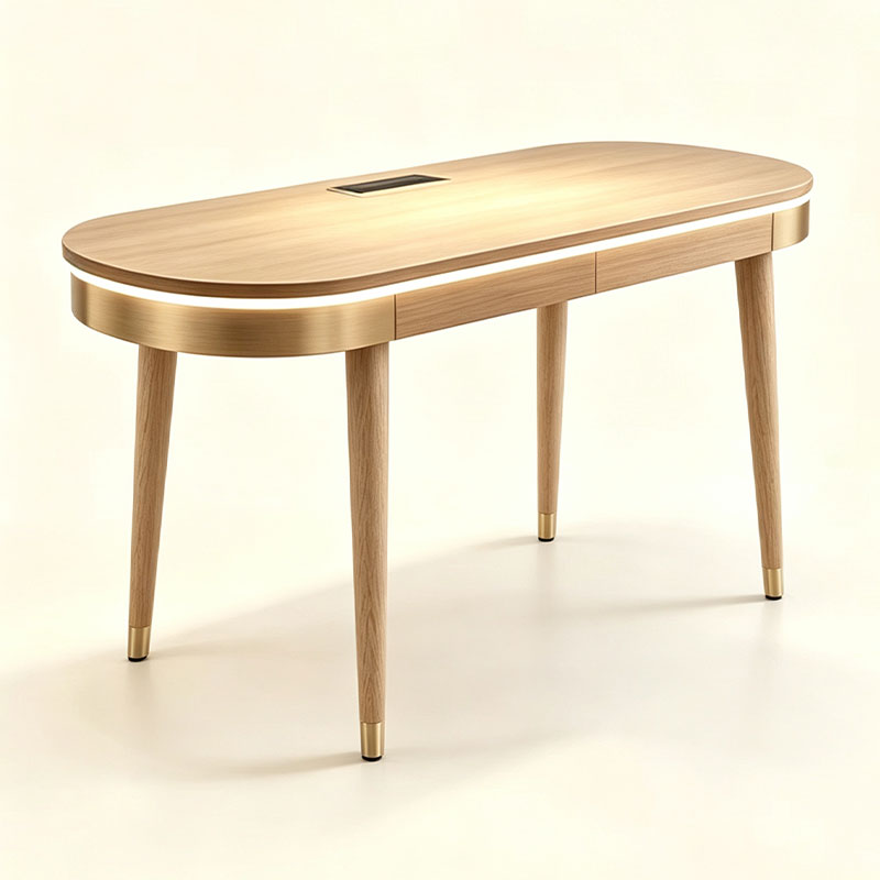 Brushed Champagne Gold Metal Luxury Desk