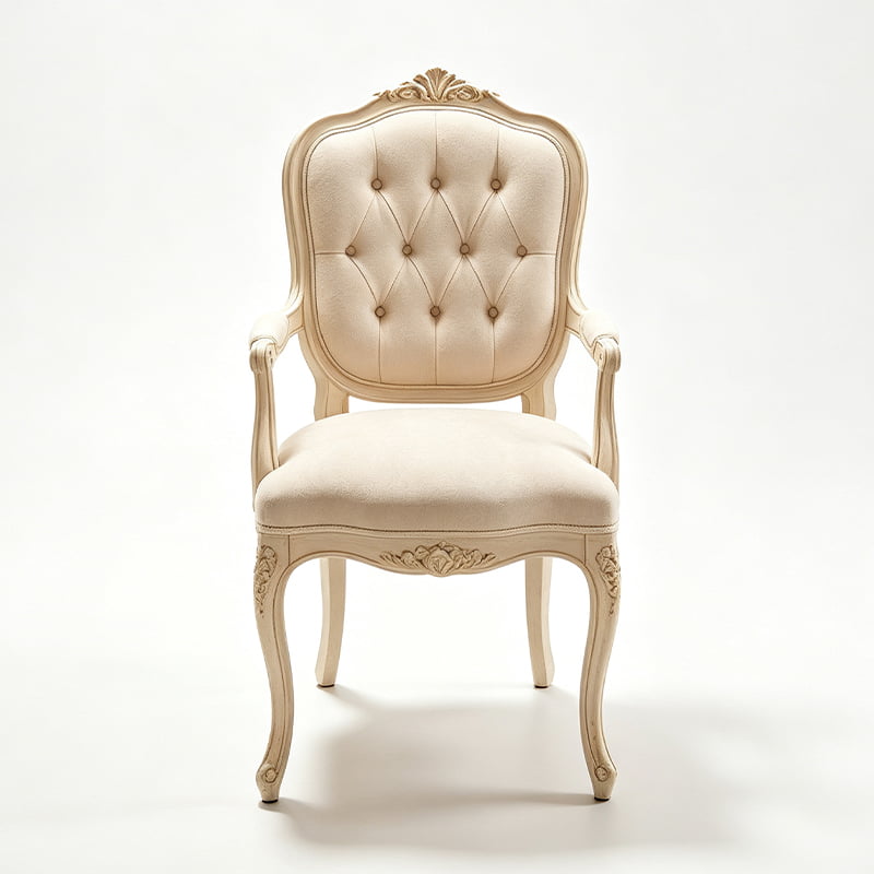 French Louis XV Upholstered Dining Armchair