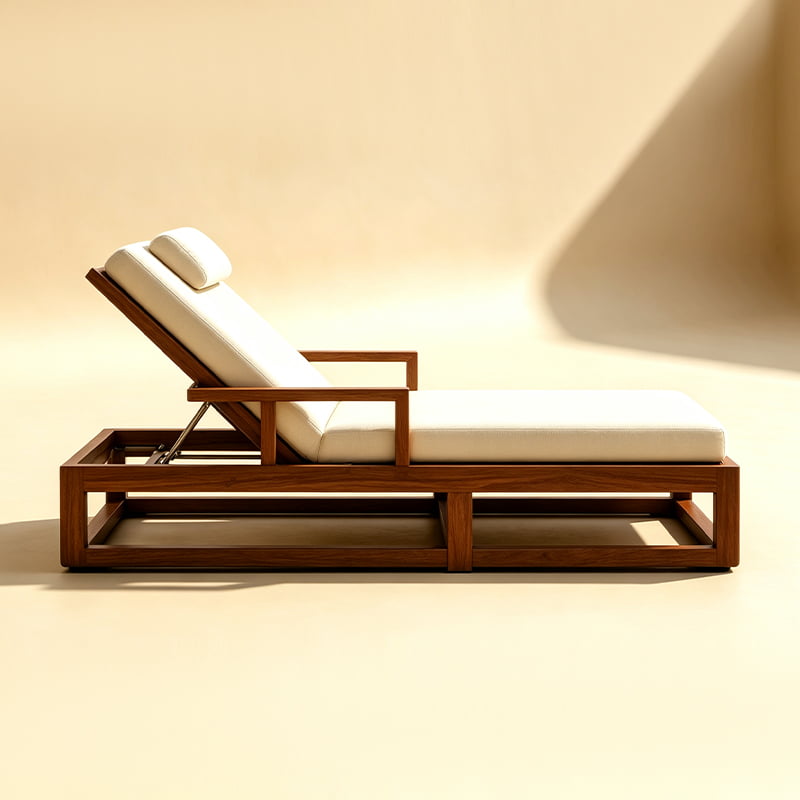 Outdoor Wood Lounge Chair