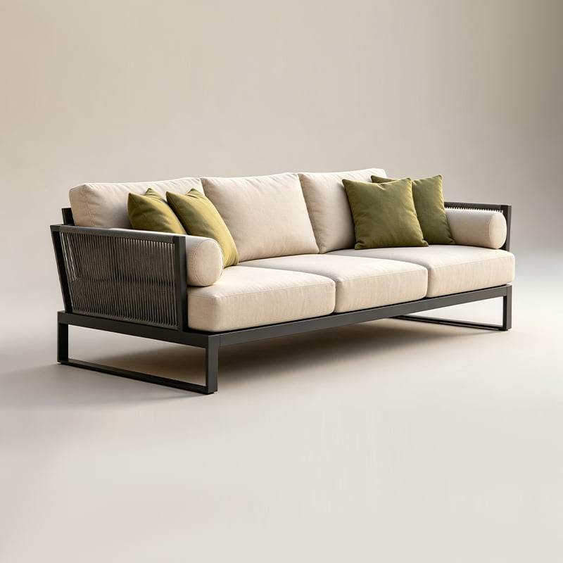 Modular Outdoor Rope Sofa with Aluminum Frame