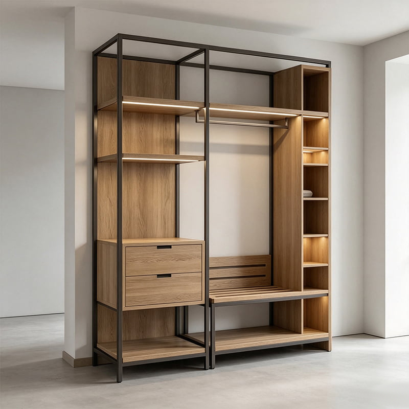 Manhattan Open Modular Garment Wardrobe
